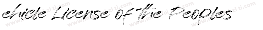 ehicle License of the Peoples Repub字体转换